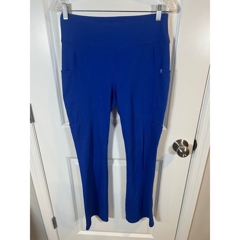Jaanuu Womens Scrub Pants Multi Pocket Royal Blue Size S